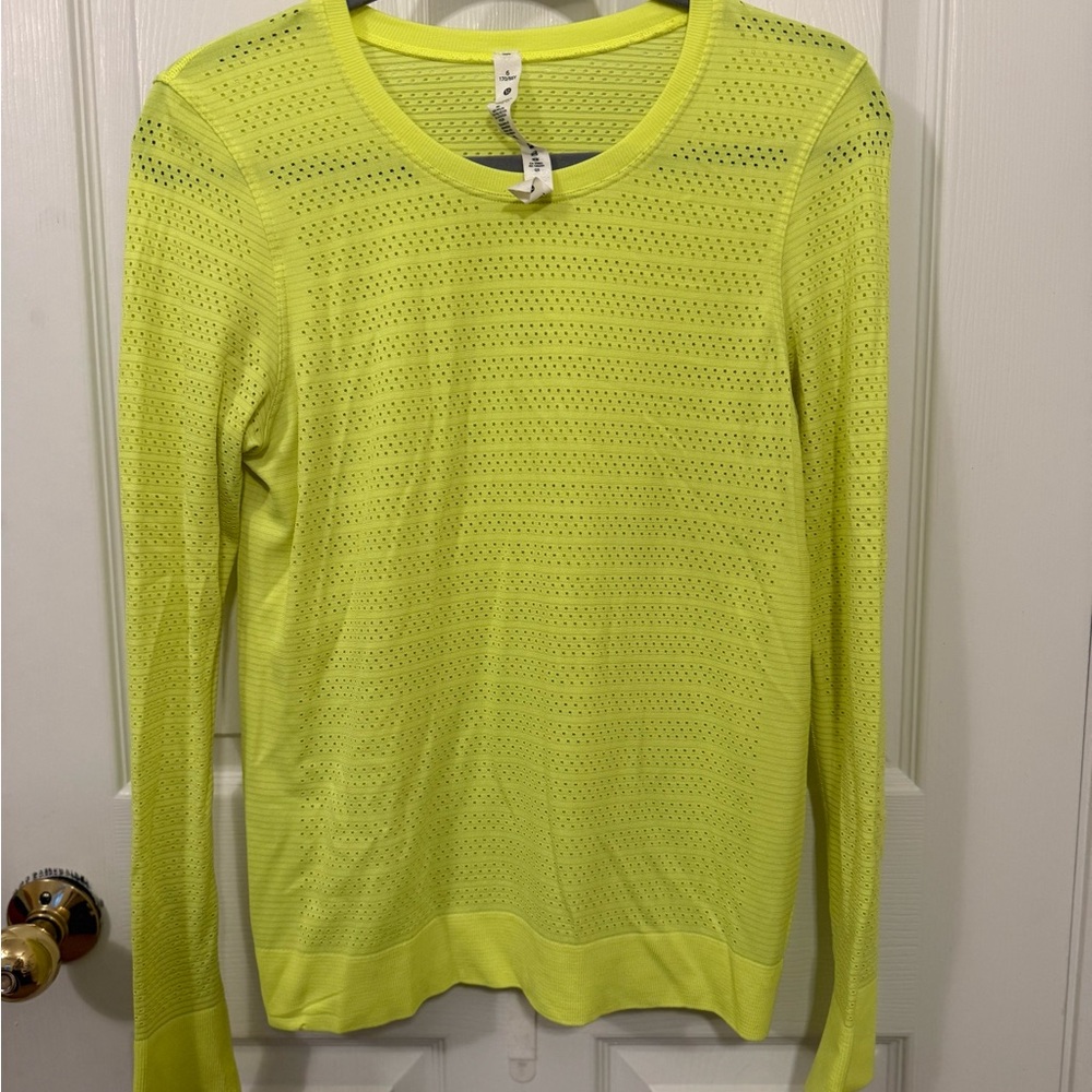 lululemon athletica Neon Yellow Long Sleeve Top